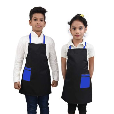Switchon Waterproof Kids Polyester Multipurpose Apron with Front Pocket for Cooking, Painting, Art & School Activities | Suitable for Boys & Girls Age 512 Years | Pack of 2