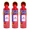 VOILA Fire Extinguisher for Car & Home (500ml), Portable, Compact & Easy to Use, Includes Mounting Stand, Ideal for Car, Taxi, Auto, Vehicle, Home, Office, for Non-Electrical Fire (Pack of 3) view 1