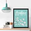 Chaka Chaundh - Motivational Quotes frames - Framed posters - Quotes frames for OFFICE, STUDENT, ENTREPRENEUR - Quotes wall frames - Posters with frame (Positive Vibes - Turquoise) view 2