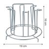 Oc9 Mirror Finish Stainless Steel Cup and Saucer Stand/Holder for 6 Cups, 6 Plates (Trio) Steel view 4