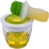 RKPM HOMES Chef's Basting Set Silicone Oil Brush Dispenser Glass Bowl Container Set for Cooking, BBQ, Baking and Grilling, Green view 3