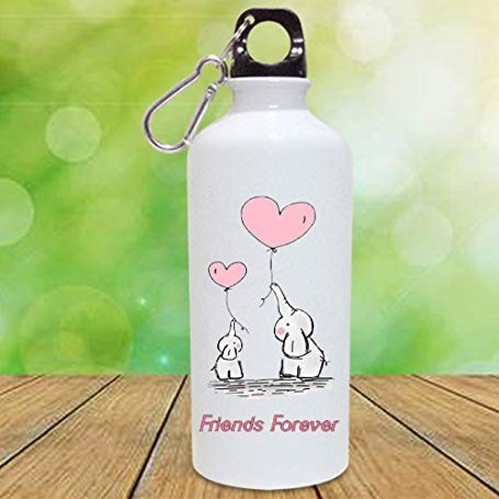 blinkNshop Friends Forever White Sipper Bottle 600 ml for Friends, Birthday, Sister, Brother, Husband, Wife, Valentine, Anniversary Gift