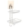 Zurato Wall Mounted Double Layer soap Dish Holder Dispensers, Self-Adhesive Stainless Steel Waterproof Kitchen Bathroom Soaps Storage Rack with Hook view 1