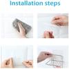Zurato Wall Mounted Double Layer soap Dish Holder Dispensers, Self-Adhesive Stainless Steel Waterproof Kitchen Bathroom Soaps Storage Rack with Hook view 4