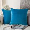 Khooti Velvet Cushion Cover, 12x12 | Bondi Blue | Pack of 2 | Solid Plain Soft & Smooth, Decorative Cushion Covers for Living Room, Bedroom, Couches, Chairs, Sofas, Beds & Home Decor view 1