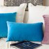 Khooti Velvet Cushion Cover, 12x12 | Bondi Blue | Pack of 2 | Solid Plain Soft & Smooth, Decorative Cushion Covers for Living Room, Bedroom, Couches, Chairs, Sofas, Beds & Home Decor view 3
