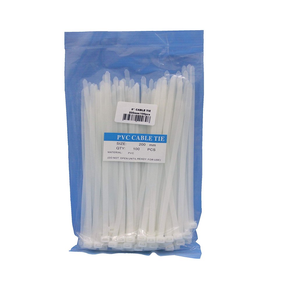 HIKEN Cable Tie (100MM-300MM) White (800, 200MM)