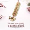 Plus Value Feng Shui Vastu Chinese 3 Bell 6 Coins Small Remedies for Home Office Main Entrance Door Hanging Positivity, Good Luck view 2