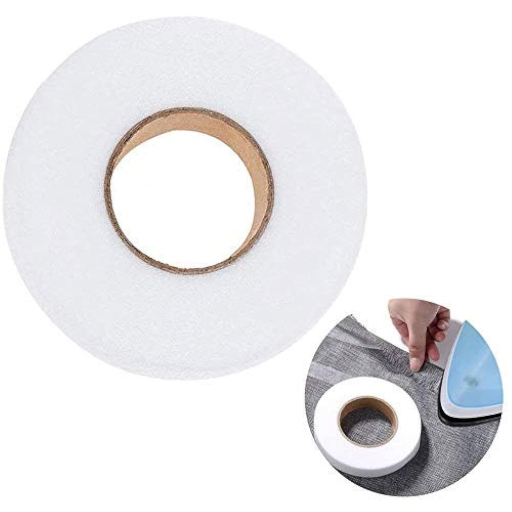 MuYwa Ucatq Fabric Fusing Tape Iron On Tape Adhesive Hem Tape Iron-On Hemming Tape For Pants Clothes Jeans(70 Yards,1 Inch), transparent