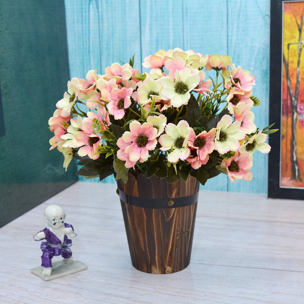 DecoreBugs (Set of 2 Artificial Flower Chrisenthmum Bunches Without Pot (Height 30 cms / 12 inchs)