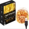 LTETTES 10 Meter 100 Led USB Powered Waterproof Copper Wire Warm White Led Fairy String Lights for Home Bedroom Decorations Lights. Wedding, Diwali, Christmas Tree Lights view 1