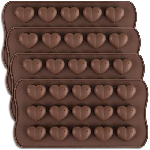 S.B. ANJALI SHALU BHAI One Mould Chocolate Mold, Silicone. (Dimple Heart Shape)