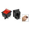 Nema Portable Precision Red Light On/Off Rocker Switch 250V 15 AMP 125/20A - Pack of Two view 2