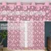 FRESH FROM LOOM Sheer Curtains 7 Feet Long Door and Window | Net Curtain | Semi Transparent Tissue Screens Parda | Eyelet Ring Parde (4 x 7 feet, Pink, 1pc Only) view 2