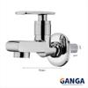 GANGA Liva Bib Cock with Foam Flow & Wall Flange (Brass Chrome Finish) view 2