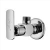 GANGA Liva Angle Cock with Foam Flow & Wall Flange (Brass Chrome Finish) view 1
