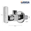 GANGA Liva Angle Cock with Foam Flow & Wall Flange (Brass Chrome Finish) view 2