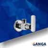 GANGA Liva Angle Cock with Foam Flow & Wall Flange (Brass Chrome Finish) view 3