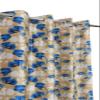 Exporthub 2 Pieces Fancy Design Blue Floral Leaf Polyester Eyelet Window Curtains - Length 6 Feet, (EHSPR719_64) view 4
