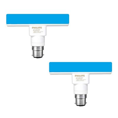 PHILIPS T-Bulb Rangoli B22 5-Watt LED Bulb (Blue) - Pack of 2