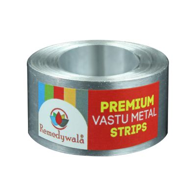 Remedywala Vastu Aluminium Strip for Entrance Toilet Correction and Zone Balancing (8 Feet Approx, 18mm Width, 0.2 mm Gauge, Silver) (1 Piece)
