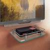 A to Z Glass Polished finish Shelf Stand with F Bracket ( Transparent, 10" X 9") view 2