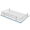 A to Z Glass Polished finish Shelf Stand with F Bracket ( Transparent, 10" X 9") view 3