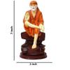 krishnagallery Polyresin Sai Baba Statue Idol - Size 7 Inch, Orange view 2