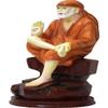 krishnagallery Polyresin Sai Baba Statue Idol - Size 7 Inch, Orange view 3