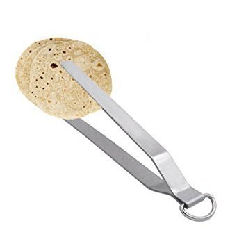 Vrct Stainless Steel Tong Roti Chapati Chimta Chipya 1 Piece, Silver