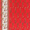 E Elma Pure Cotton Rajasthani Tradition Queen Size Jaipuri Double Bedsheets with 2 Pillow Covers (Standard, Red) view 4