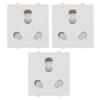 CONA 9416 Status 3Pin Universal 6/16A Socket with Shutter - Pack of 3|Electrical Socket For Home, Office, Shop etc view 1