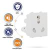 CONA 9416 Status 3Pin Universal 6/16A Socket with Shutter - Pack of 3|Electrical Socket For Home, Office, Shop etc view 2