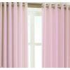 Panipat Textile Curtain Polyresin Solid Grommet Curtain, Window - 6 Feet, Pink, Pack of 1, Grommets, Eyelet view 2