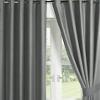 Panipat Textile Curtain Polyresin Solid Door Curtain, 7 Feet, Grey, Pack Of 1, Grommets, Eyelet, Washable view 2
