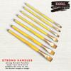 KAMAL Artist Quality Professional Short Length Hair Flat Paint Brushes Set in TAKLON for Oil, Water, Acrylic Painting. Modern Art, Nail Art ETC. view 2