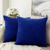 Khooti Velvet Cushion Cover, 12x12 | Royal Blue | Pack of 2 | Solid Plain Soft & Smooth, Decorative Cushion Covers for Living Room, Bedroom, Couches, Chairs, Sofas, Beds & Home Decor view 1