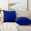 Khooti Velvet Cushion Cover, 12x12 | Royal Blue | Pack of 2 | Solid Plain Soft & Smooth, Decorative Cushion Covers for Living Room, Bedroom, Couches, Chairs, Sofas, Beds & Home Decor view 3