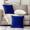 Khooti Velvet Cushion Cover, 12x12 | Royal Blue | Pack of 2 | Solid Plain Soft & Smooth, Decorative Cushion Covers for Living Room, Bedroom, Couches, Chairs, Sofas, Beds & Home Decor view 4