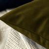 Khooti Velvet Cushion Cover, 12x12 | Mehandi | Pack of 2 | Solid Plain Soft & Smooth, Decorative Cushion Covers for Living Room, Bedroom, Couches, Chairs, Sofas, Beds & Home Decor view 2