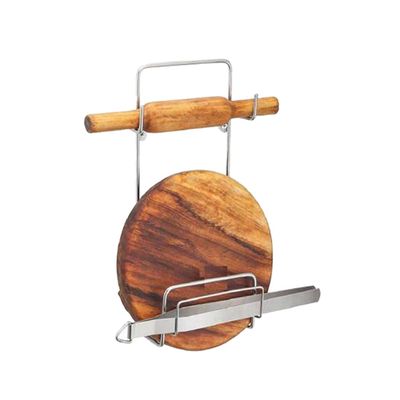 Oc9 Stainless Steel Chakla Belan Stand/Rack for Kitchen (Only Stand)