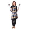 GLUN Waterproof Cotton Kitchen Apron with Front Pocket (Multicolour) Set of 2 view 3