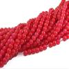The Design Cart 6MM Red Spherical Glass Pearl for Jewellery Making, Beading, Art and Craft Supplies (1 String) view 1