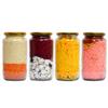 STAR WORK Air Tight Glass Jars | Transparent Storage Containers for Pickle Masala Grains and Spices (1000 ml Pack of 4 view 1