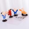 TIED RIBBONS Polyresin Action Buddha Showpiece, Small, Multicolour, Set of 4 view 1