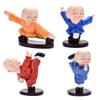 TIED RIBBONS Polyresin Action Buddha Showpiece, Small, Multicolour, Set of 4 view 3