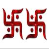 Creatick Studio Acrylic Decorative Swastik 3D Acrylic Mirror Wall Sticker (Red) view 1