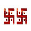 Creatick Studio Acrylic Decorative Swastik 3D Acrylic Mirror Wall Sticker (Red) view 1