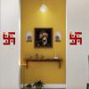 Creatick Studio Acrylic Decorative Swastik 3D Acrylic Mirror Wall Sticker (Red) view 3