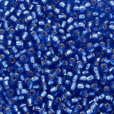 Toho Round Seed Beads Size 11/0, 35 Silver Lined Sapphire/Blue Beads 2.5" Tube, Apprx. 8-9g, Imported 2.2mm Japanese Seed Beads for Jewellery Making, Beading, Embroidery, Art and Craft 